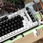 Panda 104+34 / 54 Cherry Profile Keycap Set Cherry MX PBT Dye-subbed for Mechanical Gaming Keyboard